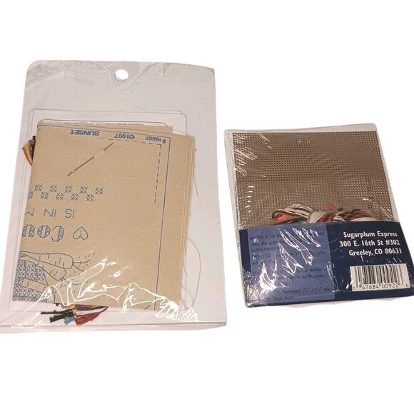 2 Vintage Cross Stitch Kits Wizzers Portia Pig & Jiffy Country Is In My Heart - Picture 3 of 6